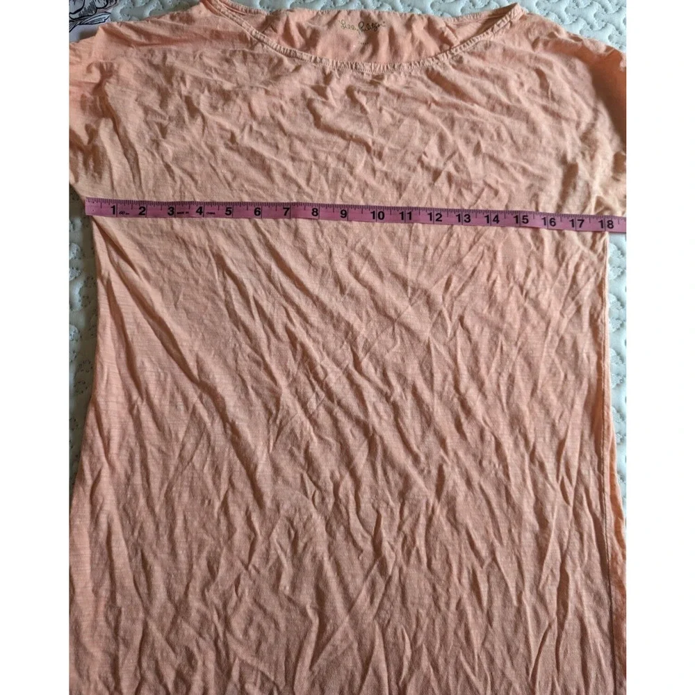 Lilly Pulitzer Womens Cassie T Shirt Dress Knit Light Orange/Pink Pullover Sm